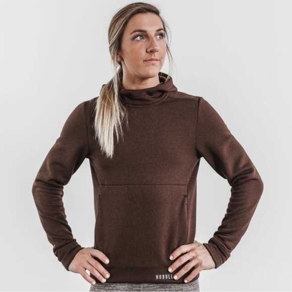 NOBULL Performance Brown Fleece Pullover Hoodie Size XS - Picture 1 of 6